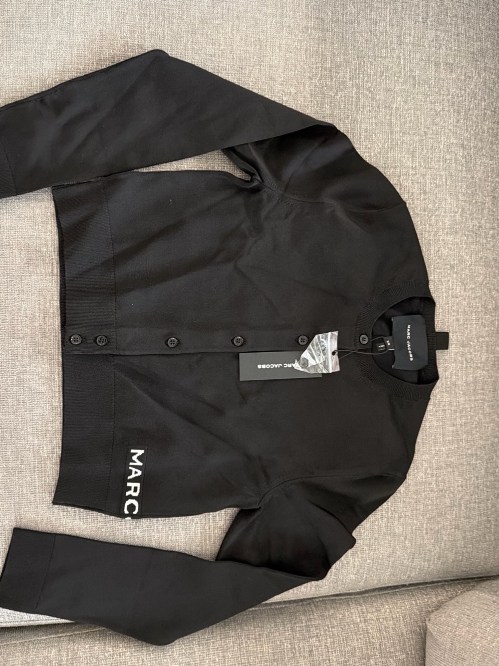 Marc Jacobs Black Button-Front Jacket
